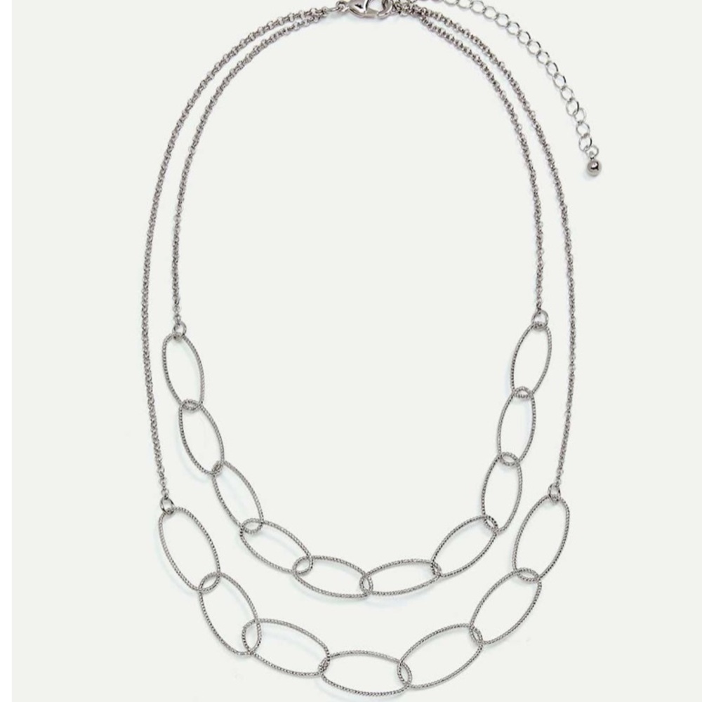 2 Row Large Links Short Necklace